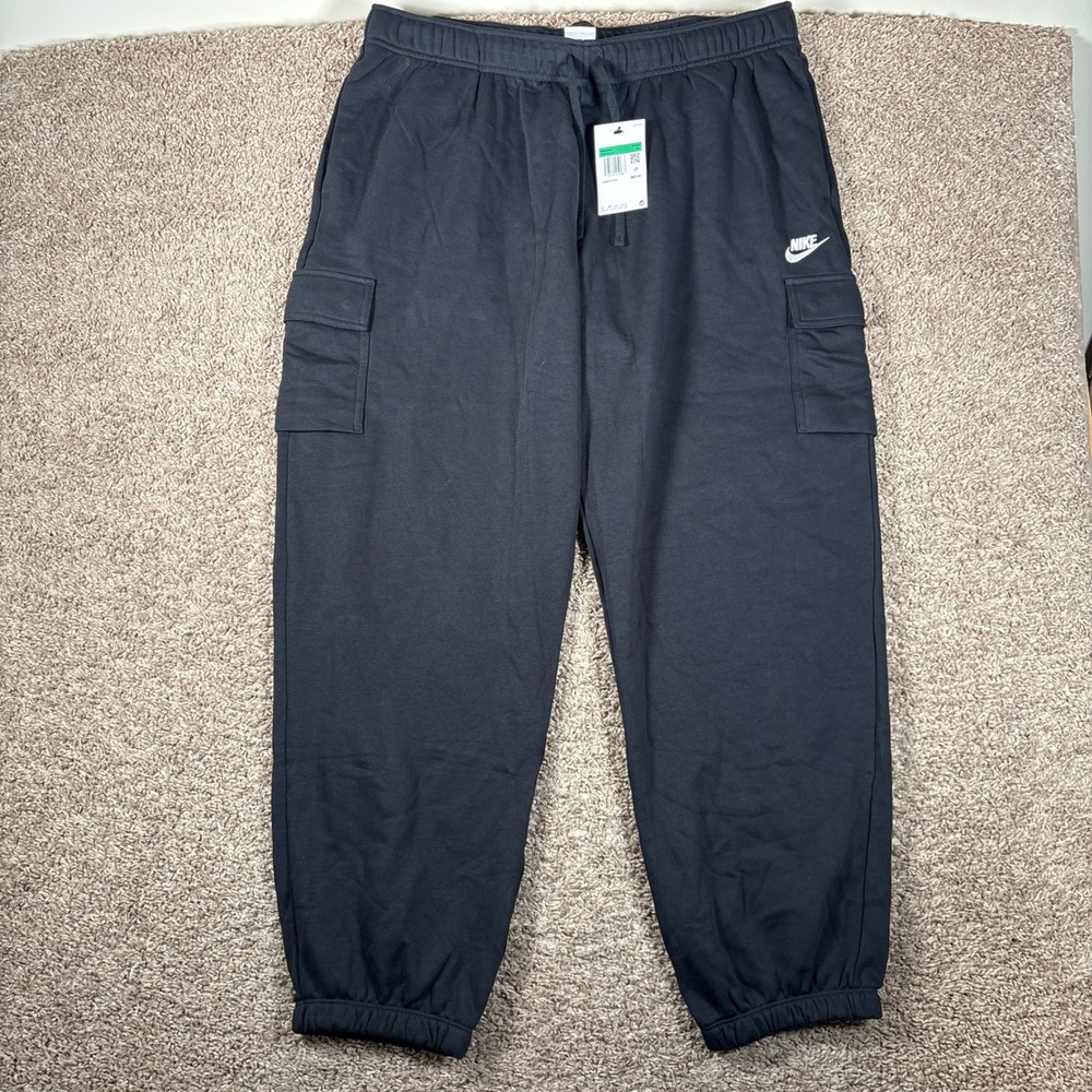 Nike Womens Phoenix Fleece Cargo Sweatpants Black DQ5196-010 XL New